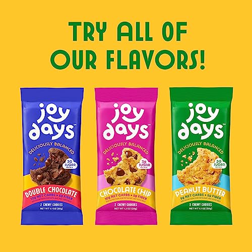 Joydays Soft-Baked, Low Sugar Peanut Butter, 6-Pack - 9G Net Carbs, 5G Fiber & 3G Sugar | Good Source Of Fiber, Low Glycemic Ingredients, No Sugar Alcohols (12 Cookies) #TOP5