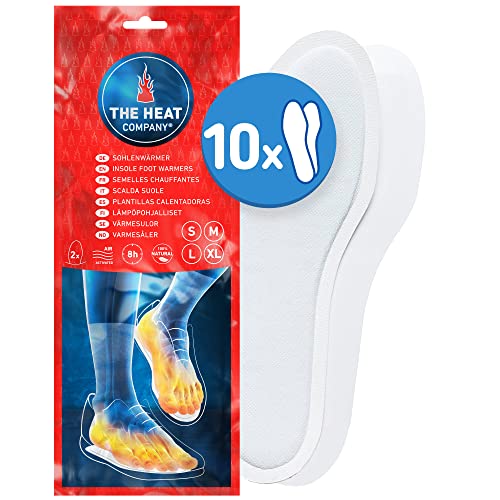 THE HEAT COMPANY Insole Foot Warmers – 5, 10 or 30 Pairs – EXTRA WARM – 8 Hours of Warmth – Instant Heat – Air Activated – Purely Natural – Small, Medium, Large, X-Large