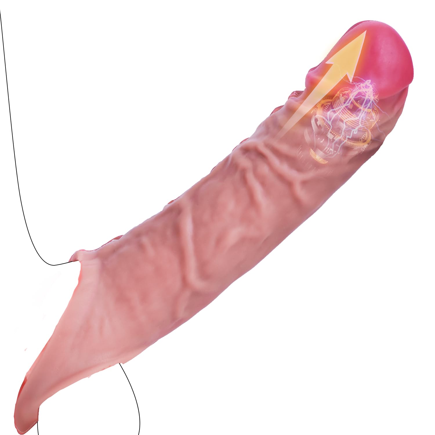 Sexytoysys Coppia Giochi Erotiici per Coppie - Sex Toys Guaina Fallica Uomo, Sex Toys Vibratore per Uomo, Giochi Sessuali 10 Modalità Vibrazione, Exytoysys Estensore Pene Prolunga 6CM Anello Vibrante