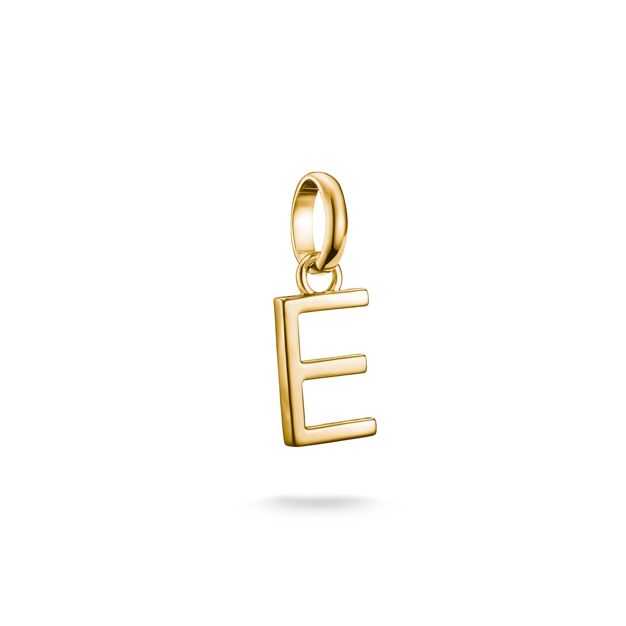 THOMAS SABO Charm Club Connect Gold Plated Letter E Charm CC1211-413-39