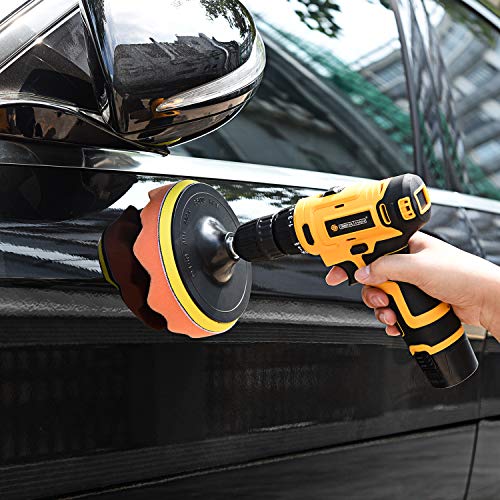 Image of Kshineni Car Buffer Pads 6 Inch Buffing Polishing Pads, 11 Pcs Drill Buffing Kit, Auto Polisher Pads Car Foam Drill for Automotive Polishing, Waxing, Sanding, Sealing Glaze