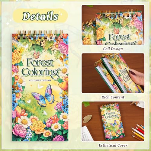 Mini livre de coloriage Forest Dreams, cadeau idéal de Noël - 4