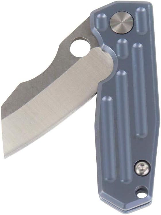 MASALONG Kni209 Titanium Alloy Blue Handle D2 Steel Blade Small Folding Mini Neck Knife