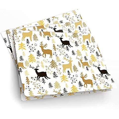 Elegant Forest Deer Pattern Wrapping Paper Cover