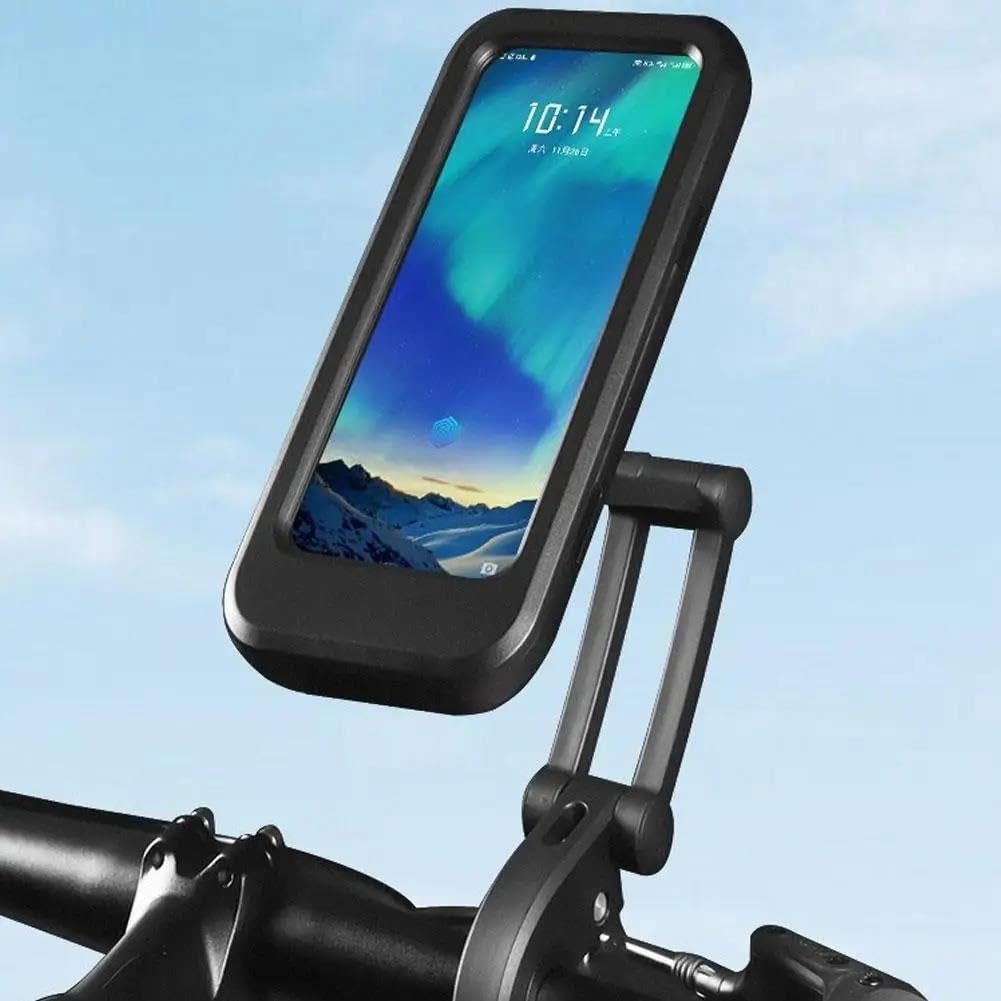 Supporto Telefono Bici Impermeabile Manubrio Morsetto Cellulare Clip Regolabile Per Strada Bicicletta Moto