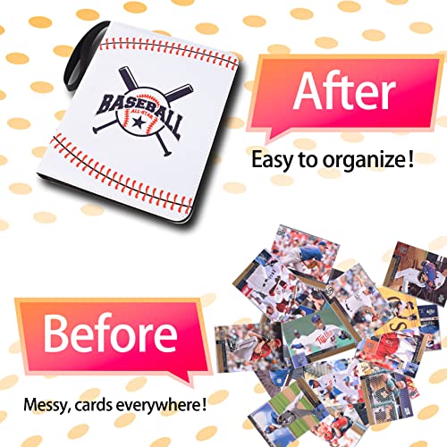 Dyfais CB-B-1 Baseball Card Binder With Sleeves 900 Pockets, Baseball Gifts For Baseball Cards Collector, Baseball Card Storage Baseball Cards Ring Holder Organizer Album Baseball Gifts thumb #2