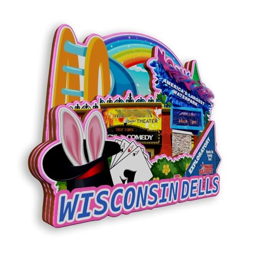 Imán decorativo para refrigerador con diseño Wisconsin Dells miniatura 2