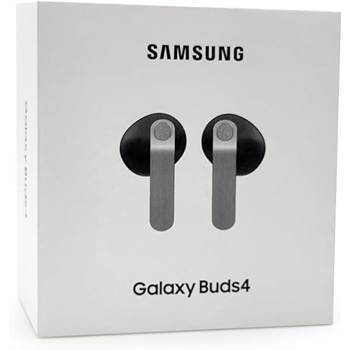 Samsung Galaxy Buds 4 Ai SM-R540N Wireless Bluetooth 6.1 360 Audio with Head Tracking Noise Cancelling Real-Time Interpreter Comfort Fit Version Latino Americana (Black SM-R540NZKALTA)
