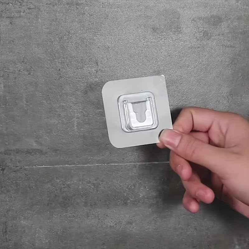 Generic 10pcs Double Sided Adhesive Hooks, Clear Self Adhesive Wall Hooks for Bathroom, Kitchen, Living Room, Towel (5 Set)