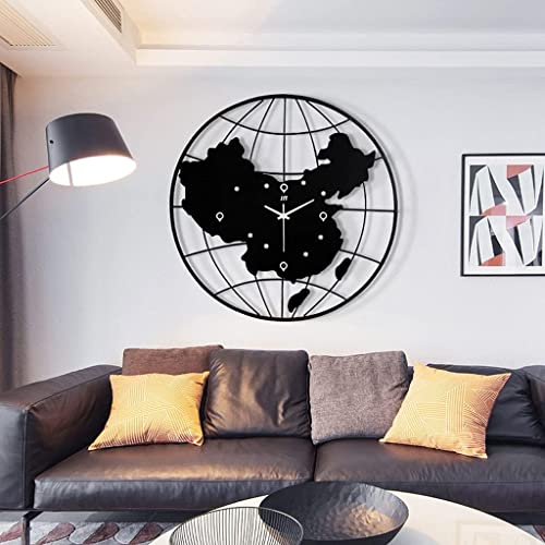 Horloge murale en érable véritable ornement noir de style européen - 4