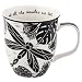 Karma Gifts Boho Black and White Mug, Dragonfly