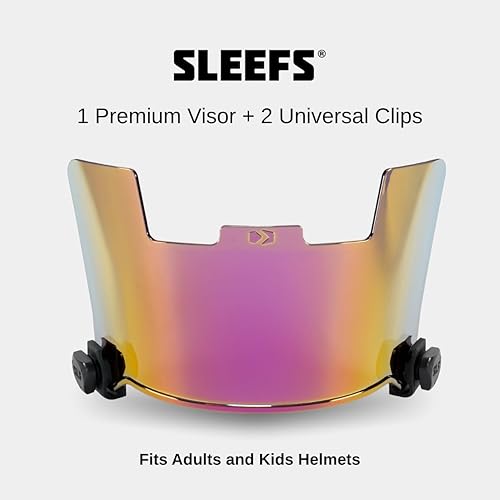 Miniatura 3 de SLEEFS Visera de casco de fútbol  Viseraescudo de fútbol profesional  Se adapta a cascos de jóvenes y adultos  incluye clips de visera