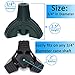 YAMTHR Cane Tip with 3 Prong Non-Slip Rubber Tripod Cane Tip Self Standing Base Replacement Foot Pad Rubber Foot for 3/4 Inch Walking Canes (Large)