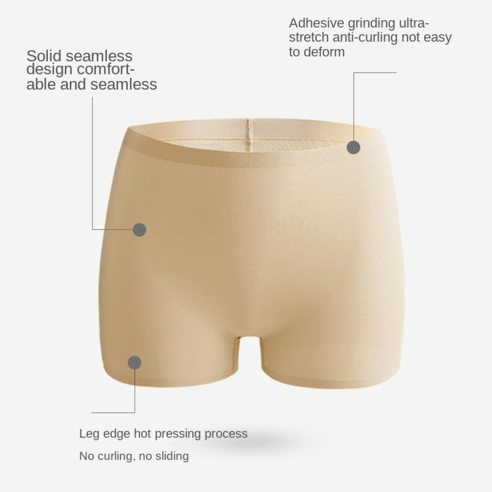 Naadloze Shorts - Boxerslip Ondergoed - Anti-Rutsch Rolt Niet