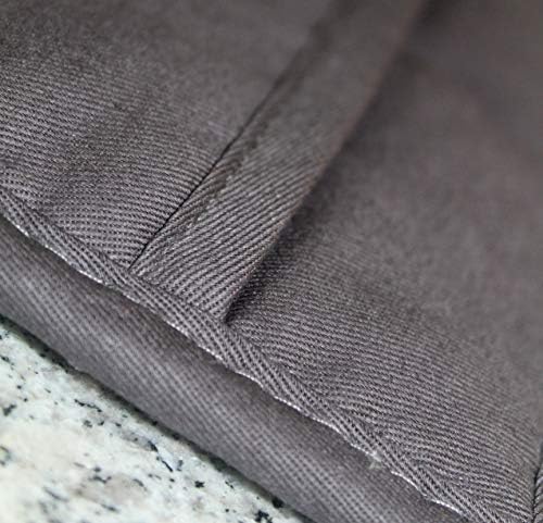 Immaculate Textiles - Premium Heat Resistant Pot Holders/Mats/Pads - Pack of 2 : Non-Slip Silicon Exterior (Grey)
