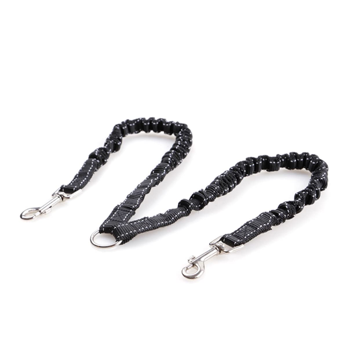 Housoutil 3piezas Correa Extensible para Perro Doble Cabeza Cuerda De Tirón y Resistente para Mascotas Negro Mediano