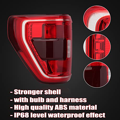 Tail Light Assembly Compatible with 2021 2022 Ford F150 XLT Brake Lamp Replacement Halogen Blind Spot Feature… (F150 XLT, Left Driver Side) by JSKAPA - Used condition - Image 3
