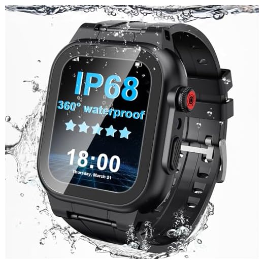Waterproof Case for Apple Watch 44mm Series 6/5/4/SE(2nd gen) with Premium Band & Screen Protector,IP68 100% Full Water Proof Dustproof Shockproof Protective Case for 44 mm iWatch Cover for Men,Black