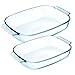 Produktbild Pyrex Classic, 2 Ofenformen, rechteckig, mit Griffen, 3,6 l, 2,6 l