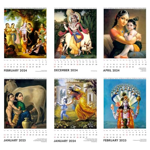 Image of Tallenge - Enchanting Krishna - 20245 desk Calendar - 6 x 9 Inches (Paper, Desk Calendar)