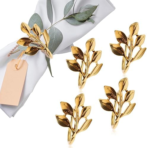 Snowflakes Design Napkin Holder Rings Serviettes Buckles For Christmas Table D Cor Silver 4pcs