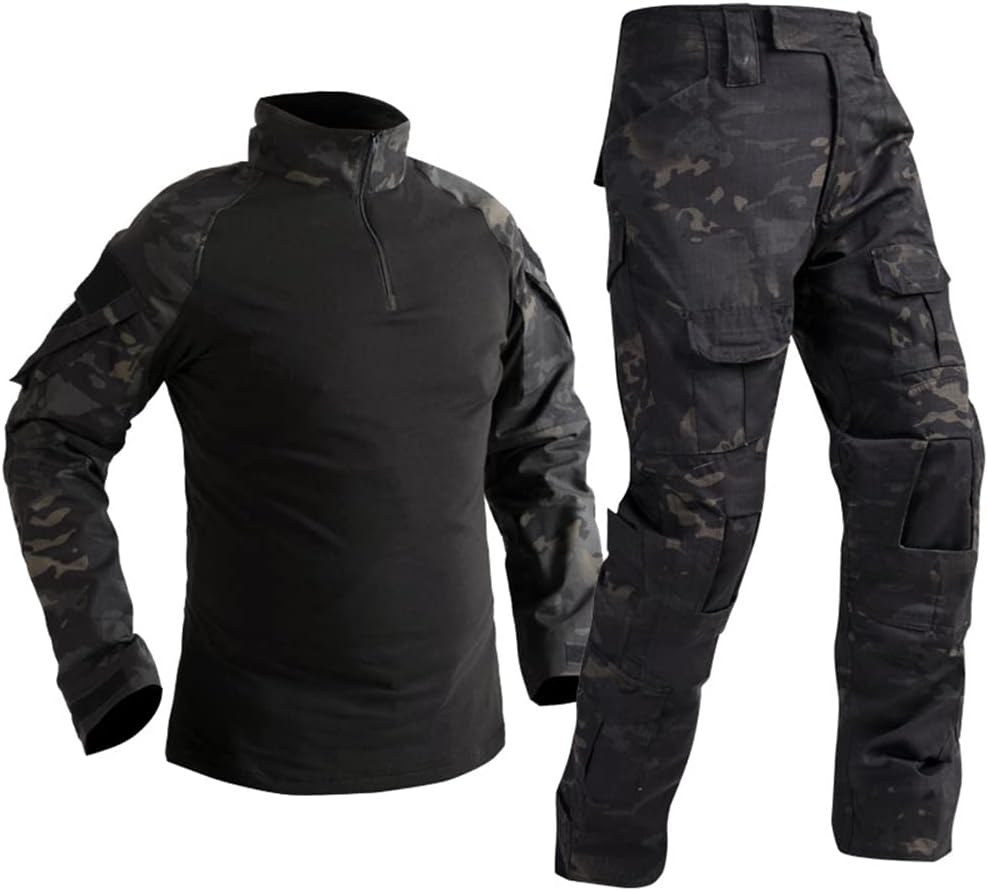 Combat Shirt Pant Tactical Anzüge Armee Militär T-Shirt Paintball Ausrüstung Taktische Kleidung Bundeswehr Langarm Multicam Uniform für Airsoft Paintball Jagd