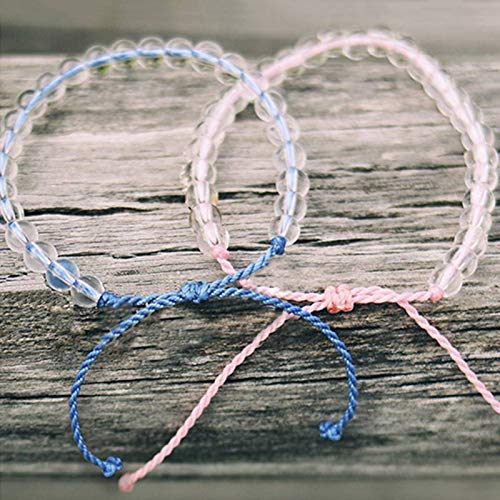 Ink2055 Transparent Beaded Weaving Rope Bracelet Unisex Adjustable Handmade Bangle Gift,Bracelets For Women Teen Girls Gift - Black #TOP2