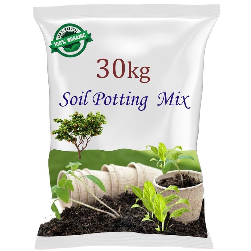 Best Potting Mix Soil for Fertilizer for Plants Garden Soil for Plants Less All Purpose Ready to use Potting Mix Made with vermicompost/Neem Cake/Potash/River Sand/Bone Meal 30kg-image-40