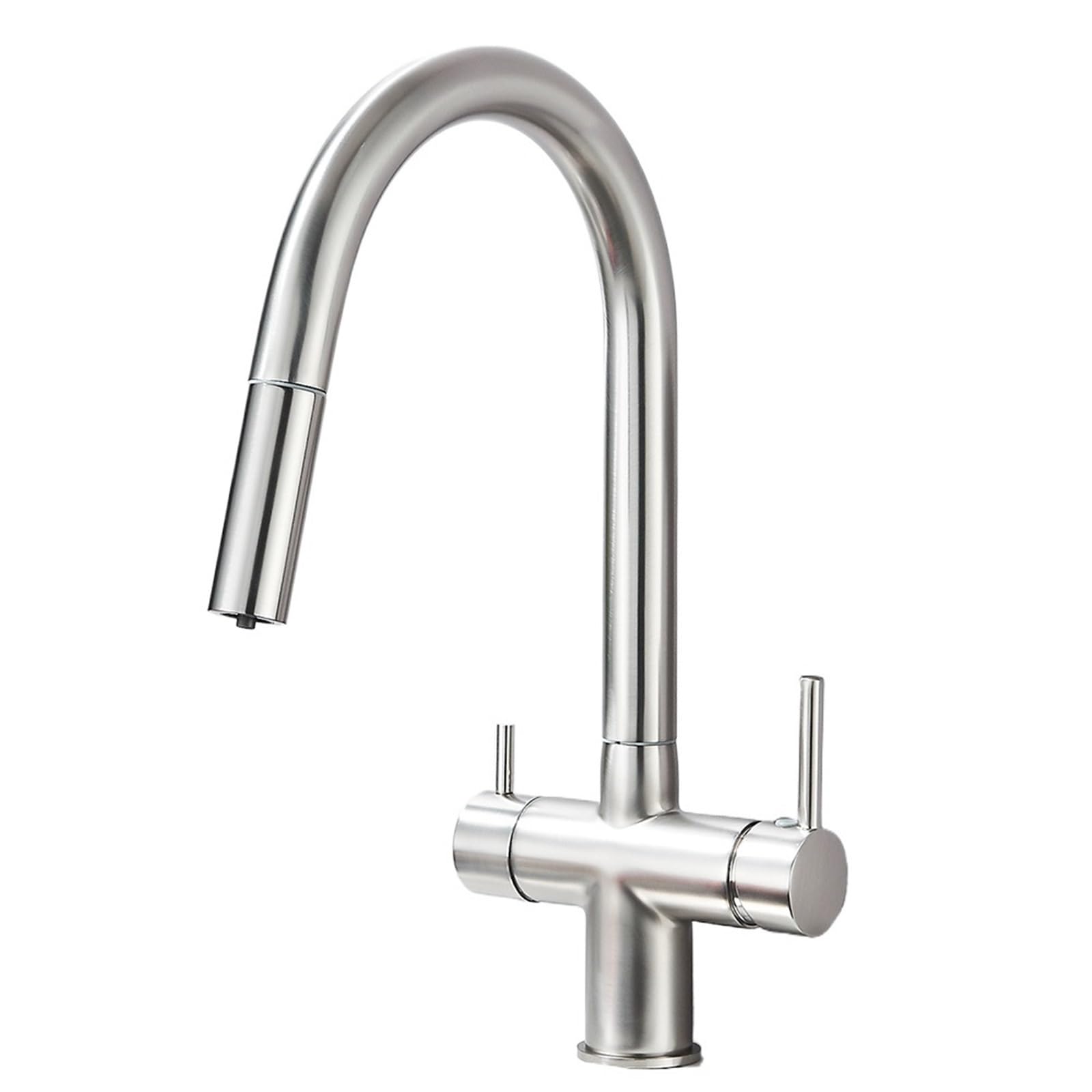 Ghhzml Color 2 Kitchen Taps Mixer Filtered Kitchen Sink Faucet With Retractable Sprayer Brass Water Filter Tap Drinking Vessel Mixer For