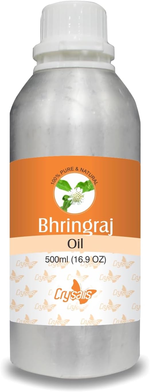 Crysalis Bhringraj Oil Cosmetic Grade (500 ml / 16.9 fl oz) - Nourishing Natural Oil for Scalp & Hair Care DIY Formulations
