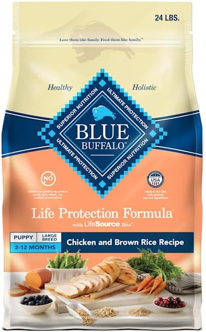 Blue Buffalo Life Protection Formula Chicken & Rice Large Breed Dry Puppy Food, 24 lbs.