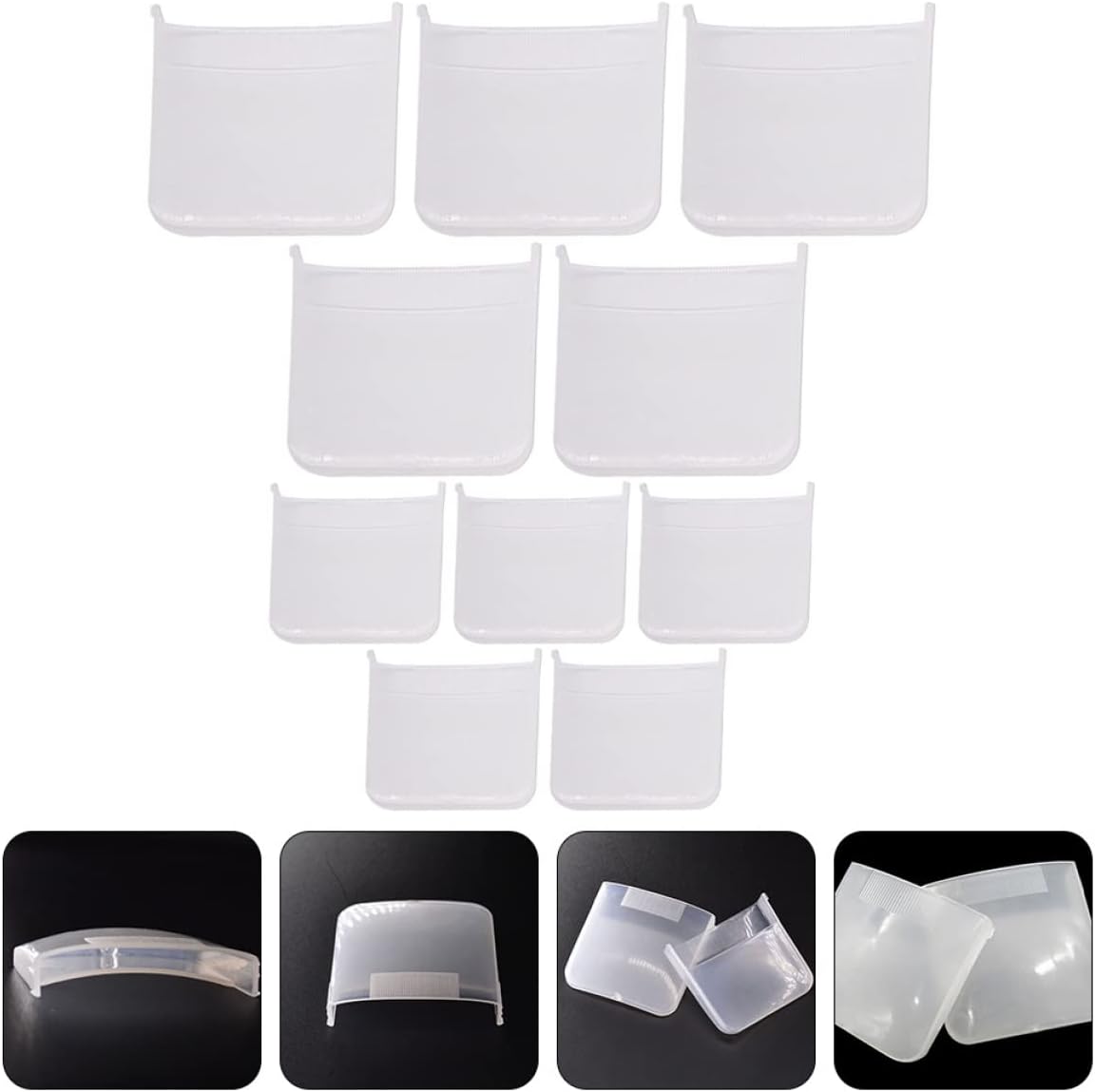 KICHOUSE Universal Condensation Collector Cup Replacement for Rice Cooker and Pressure Cooker Accessories 10-Pack 2.32X2.24X0.39In Water Collection Box for Kitchen Steamers
