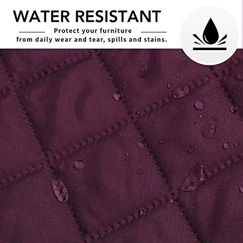 Image of Easy-Going Sofa Slipcover L Shape Sofa Cover Sectional Couch Cover Chaise Lounge Slip Cover Reversible Sofa Cover Furniture Protector Cover for Pets Kids Children Dog Cat (X-Large,Wine /Wine)