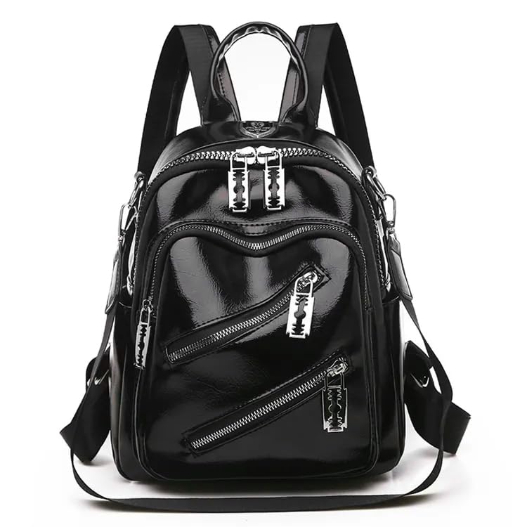 Sac à dos cuir femme de qualité supérieure au design argenté exclusif - 3