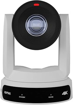 PTZOptics Move 4K SDI/HDMI/USB/IP PTZ Camera with 30x Optical Zoom (White) (PT30X-4K-WH-G3) PT-Joy-G4 Joystick Controller + Universal Wall Mount (White)