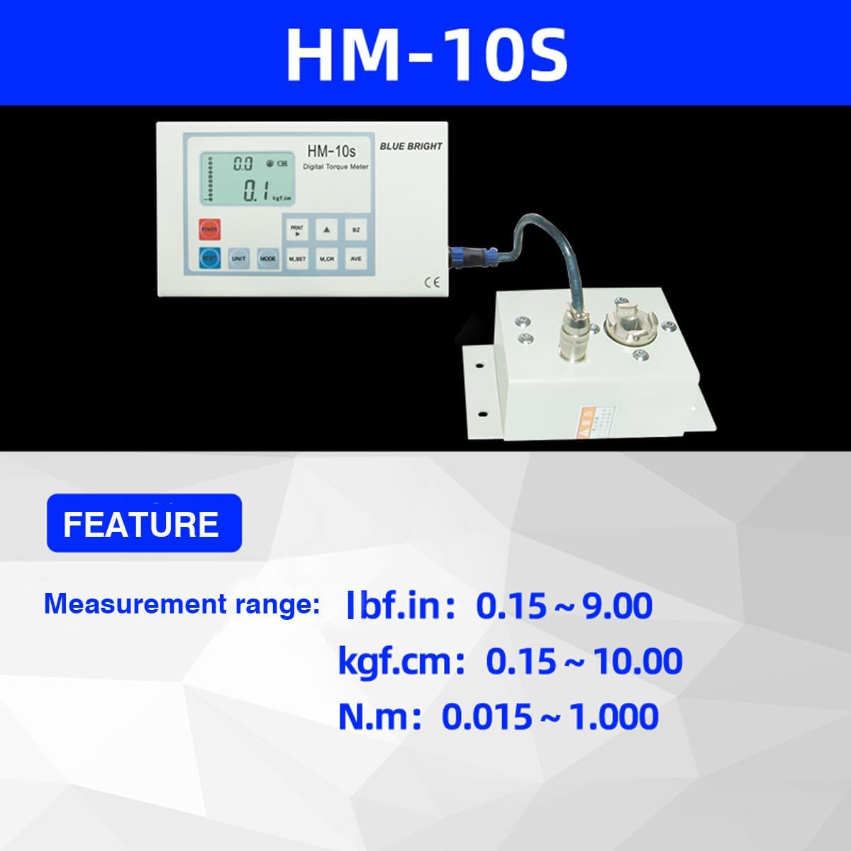 Split Type Screwdriver Torque Meter Tester Torque Gauges 0.15-9 lbf.in with LCD Display