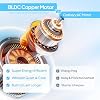 ROVSUN Smart Bladeless Fan, 38 Bladeless Tower Fan with BLDC Motor, Quiet Oscillating Tower Fan with Remote, Portable Cooling Fan with 8H Timer, 12 Speed, 3 Modes, Ideal for Home, Bedroom, Office