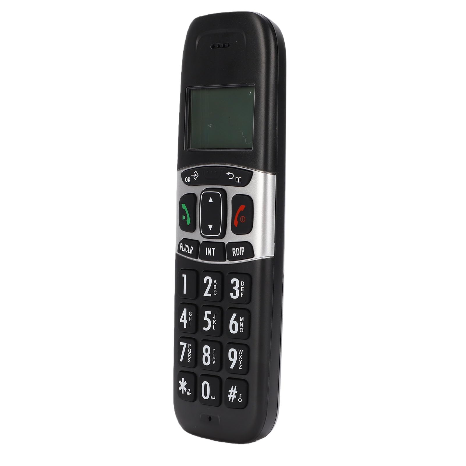 Luqeeg Telefono Cordless con Vivavoce DECT 6.0 Full Duplex, Telefono Cordless a 2 Ricevitori con Blocco Chiamate, per Casa (Spina europea)