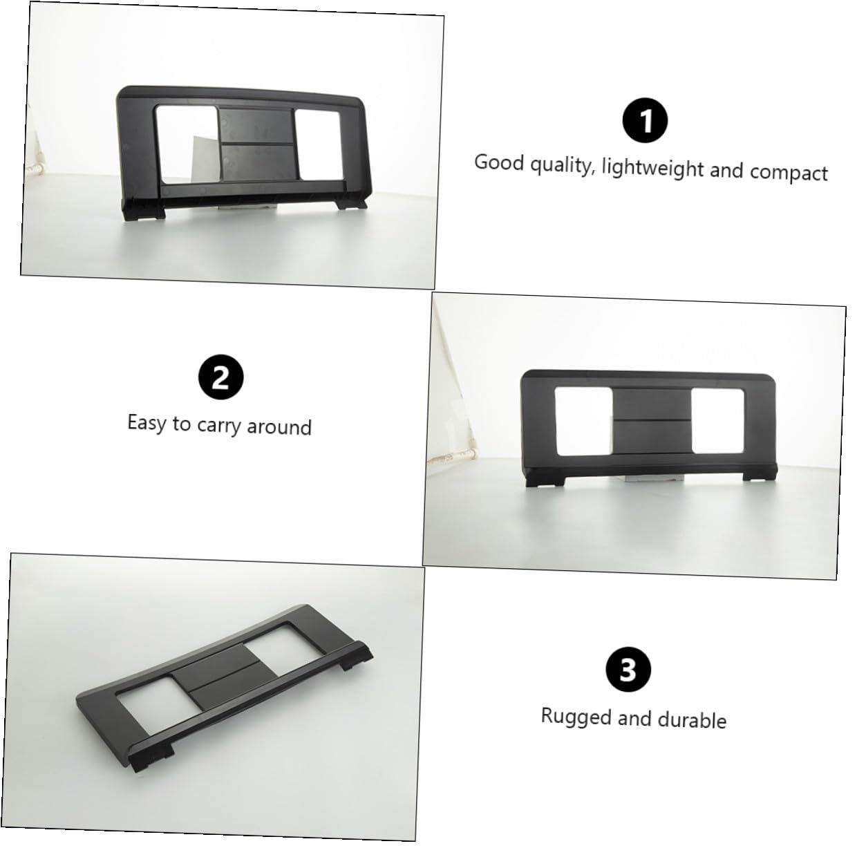 SOIMISS Supporto Per Spartiti Musicali Per Tastiera in Abs Nero Resistente, Portatile e Leggero, Leggio Robusto e Pratico Per Pianoforte Elettronico, Per Studio e Performance Musicale