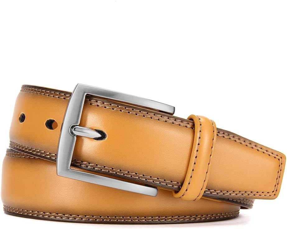 DOOPAI Mens Dress Belt - Genuine Leather Dress Belts For Men,Casual Suit Jeans Belt-Single Prong Buckle black belt - Image 6