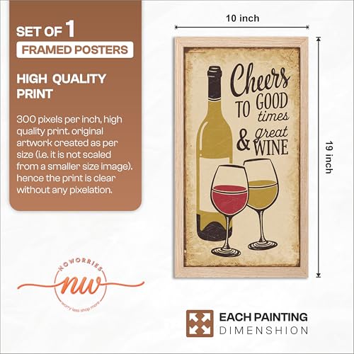 Image of NoWorries Wall art framed painting food posters for cafe decor (Synthetic wood frame) inch300 GSM premium art HD prints inch Wall painting for Home & Kitchen Decor (Pattern illustration)( Set of 1, Framed Painting) (NATURAL, ART-8, 10X19INCHES)