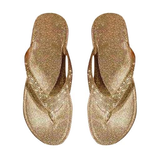 Chanclas de dedos para mujer, color negro, brillantes, sandalias de moda con diamantes de imitación, sandalias planas para verano, cómodas, pantuflas para casa, piscina, mar, playa, exterior, verano,