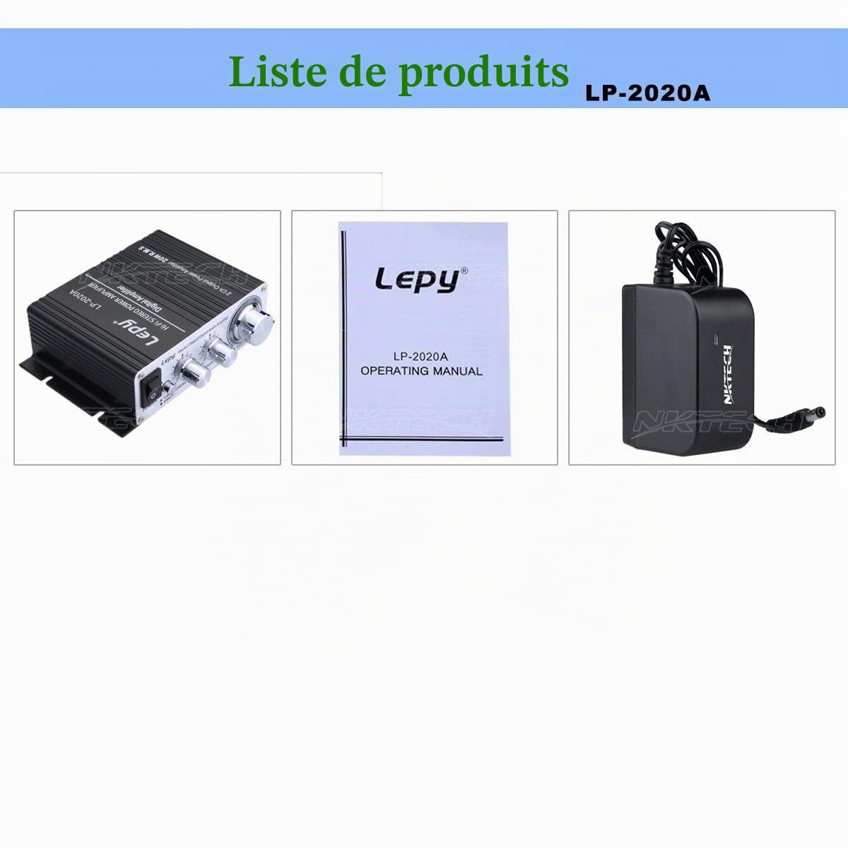 3A Power Supply Lepy LP-2020A Hi-FI Stéréo Audio Home Car Class-D Digital Power Amplificateur Auto Output Power Amp 20W x 2 RMS
