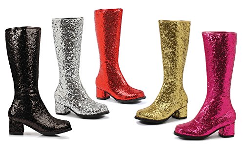 Dora Girls Red Glitter 1.75" Go Go Boots size Small 11-122