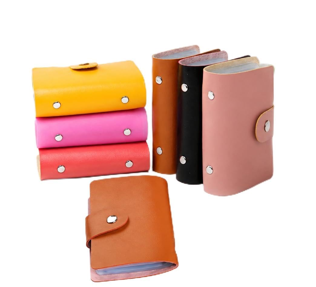 Womens Retro Card Holder Wallet, PU Leather Credit Card Organizer, Compact Pocket Wallet for Cash and ATM Cards, Slim Business Travel Card Holder with 12 Slots-image-18