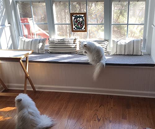 Sincere Custom Foam Seat Cushion, Garden Bench Swing Seating Cushion, Indoor Bay Window Cushion, Patio Sofa Cushion Couch Pads, Lightgray #TOP5