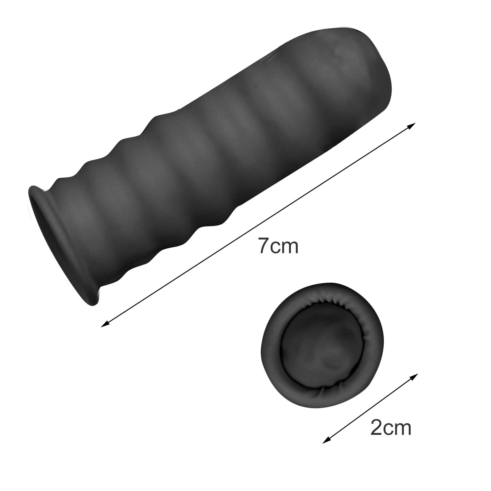 500 pièces Protège Doigt Doigtiers en Latex Doigts en Gel Cots Protection des Doigts gardant Votre Pansement Sec et Propre，Protection des Doigts(Noir