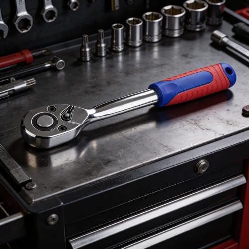 Image of Hand Tool DN 24M-H 1 /2 inch Drive Hex Socket Set 18 Sockets (8-32mm) 6 Accessories with 72-Tooth Ratchet in BMC Case (Packed in a Blow Mould Case) Industrial, Home, Wide Variety of Applications