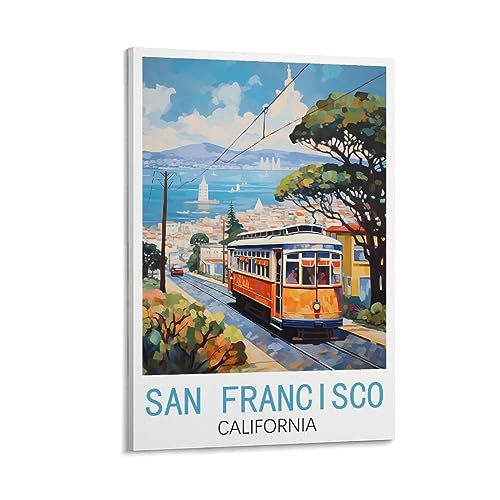 Poster de voyage San Francisco : habillez un grand mur vide de chambre