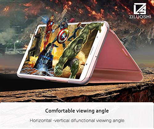 Capa flip espelhada C-Super Mall para iPhone Xs Max, capa luxuosa com suporte galvanizado e revestim